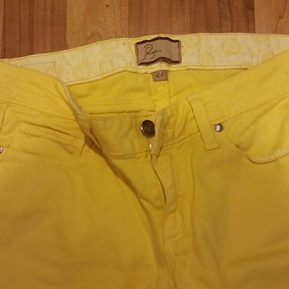 PAIGE DENIUM JEANS PEG SKINNY YELLOW 27 - Picture 4 of 10
